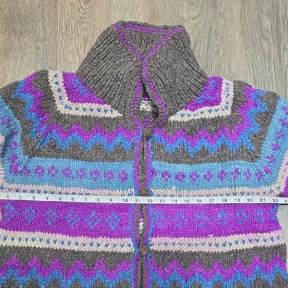 Colorful Knit Cardigan Sweater - Picture 2 of 5